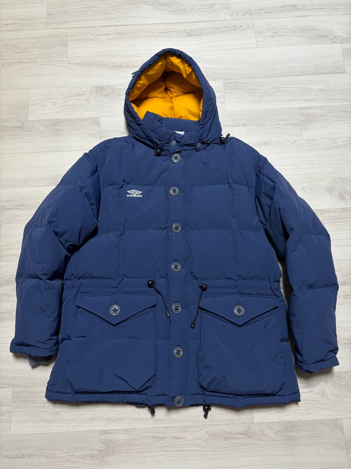 스펙테이터x엄브로 구스다운 자켓 네이비 M사이즈 판매 상품이미지1