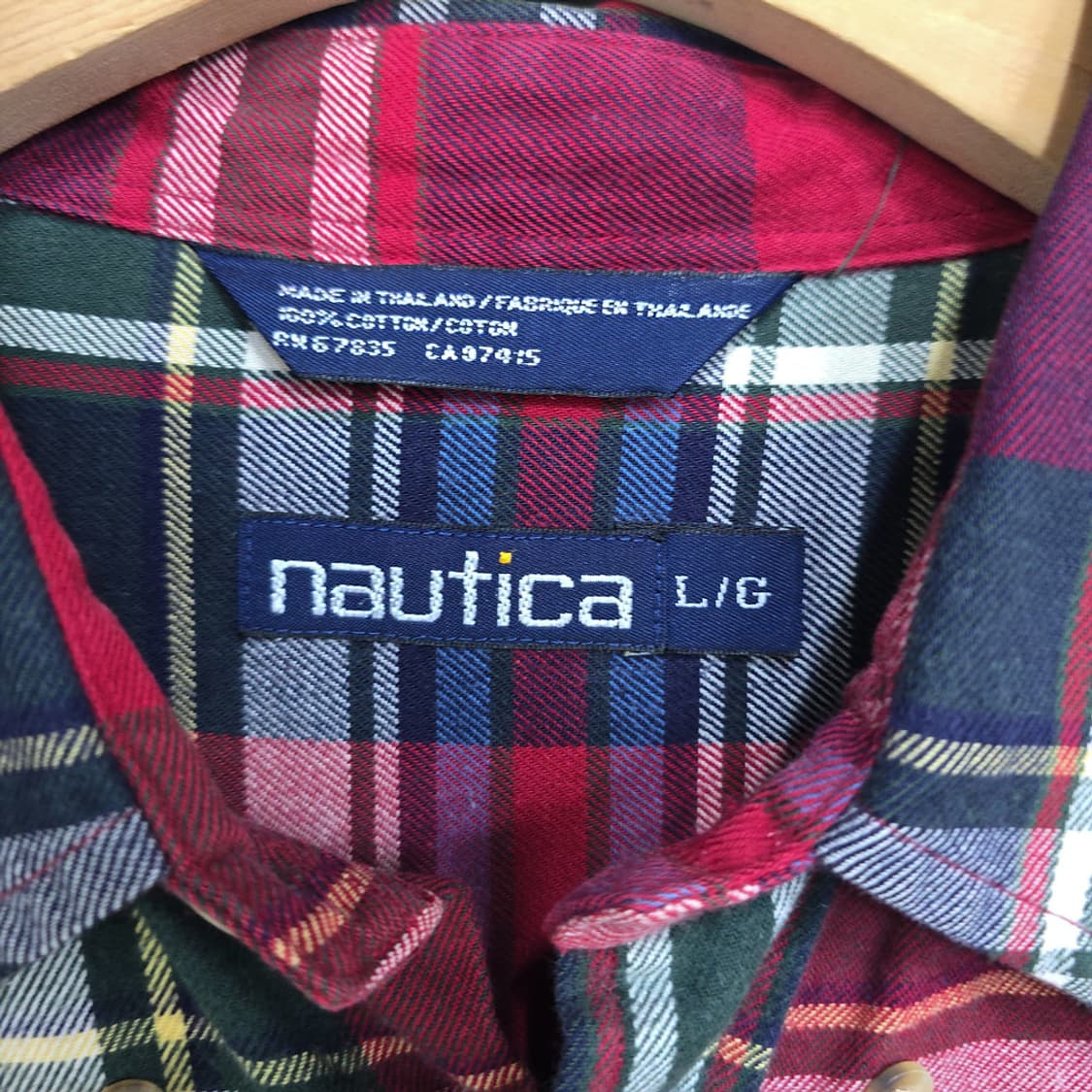노티카(nautica) 클래식 체크 플란넬 셔츠 L 상품이미지4