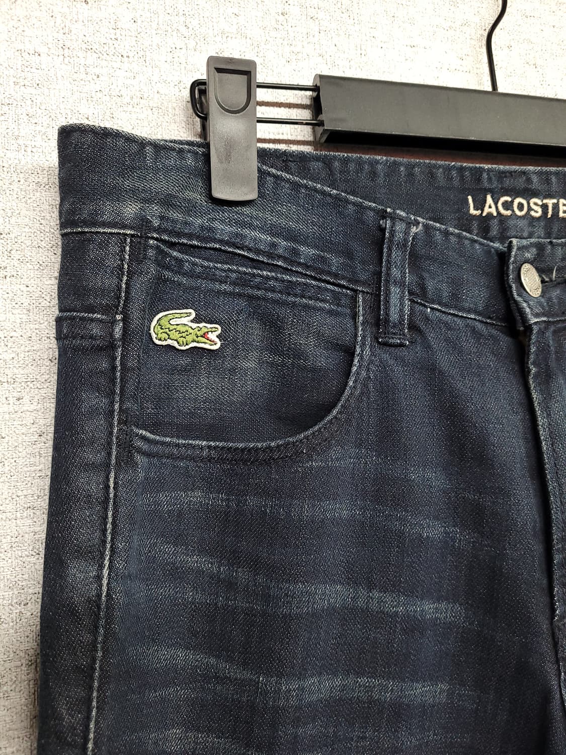 라코스테 여성 세미 부츠컷 청바지 워싱 데님 상품이미지4