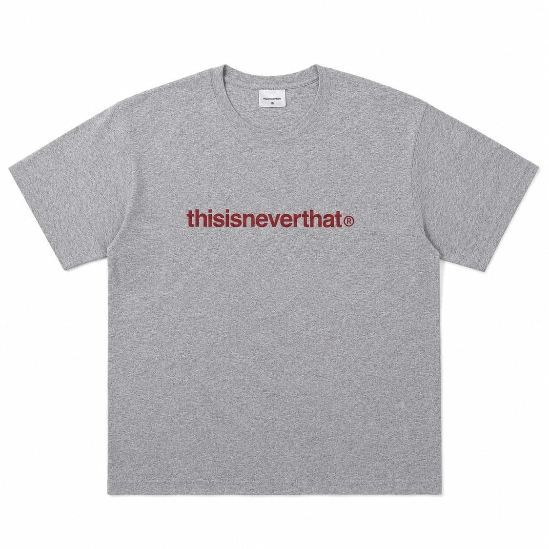 디스이네버뎃 T-Logo Tee Heather Grey  판매합니다. 상품이미지1