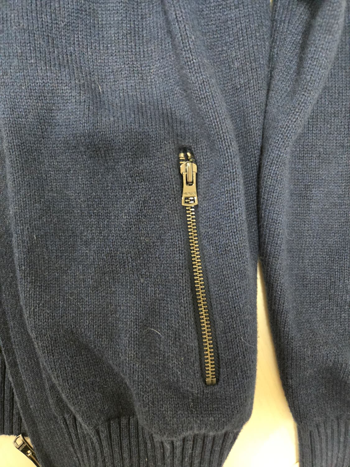 타미힐피거 남성 니트 집업 가디건 M 네이비 상품이미지3