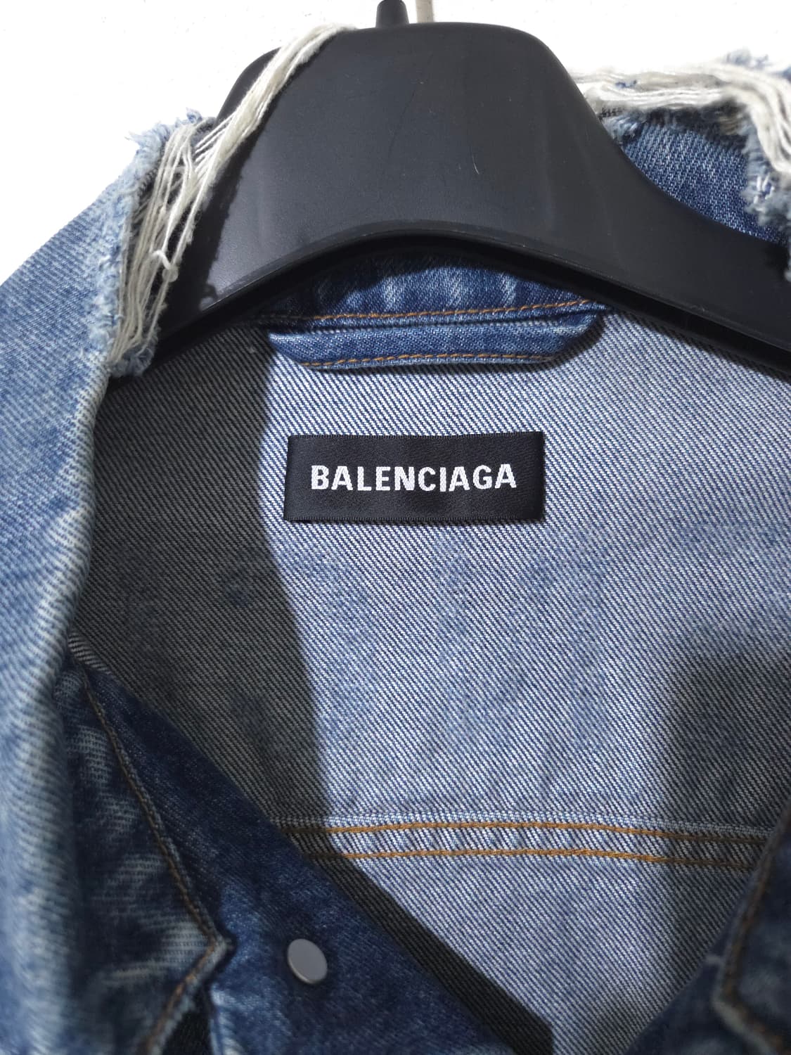[새상품급] 발렌시아가 백로고 데님 청자켓 44Size 상품이미지2