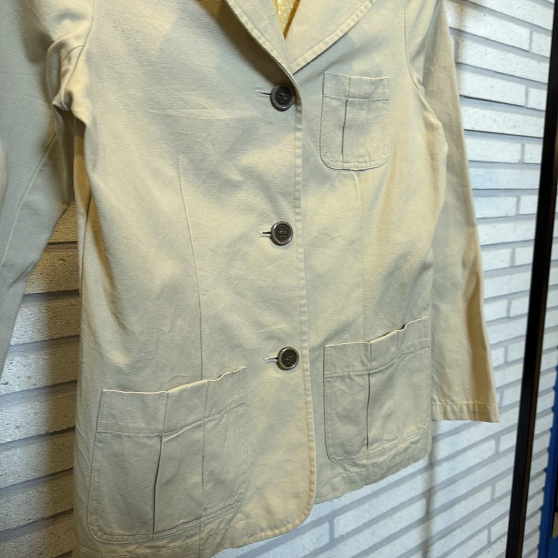 JPN VINTAGE 테일러드 코튼 워크자켓 3버튼 패치포켓 디테일 미색 상품이미지5