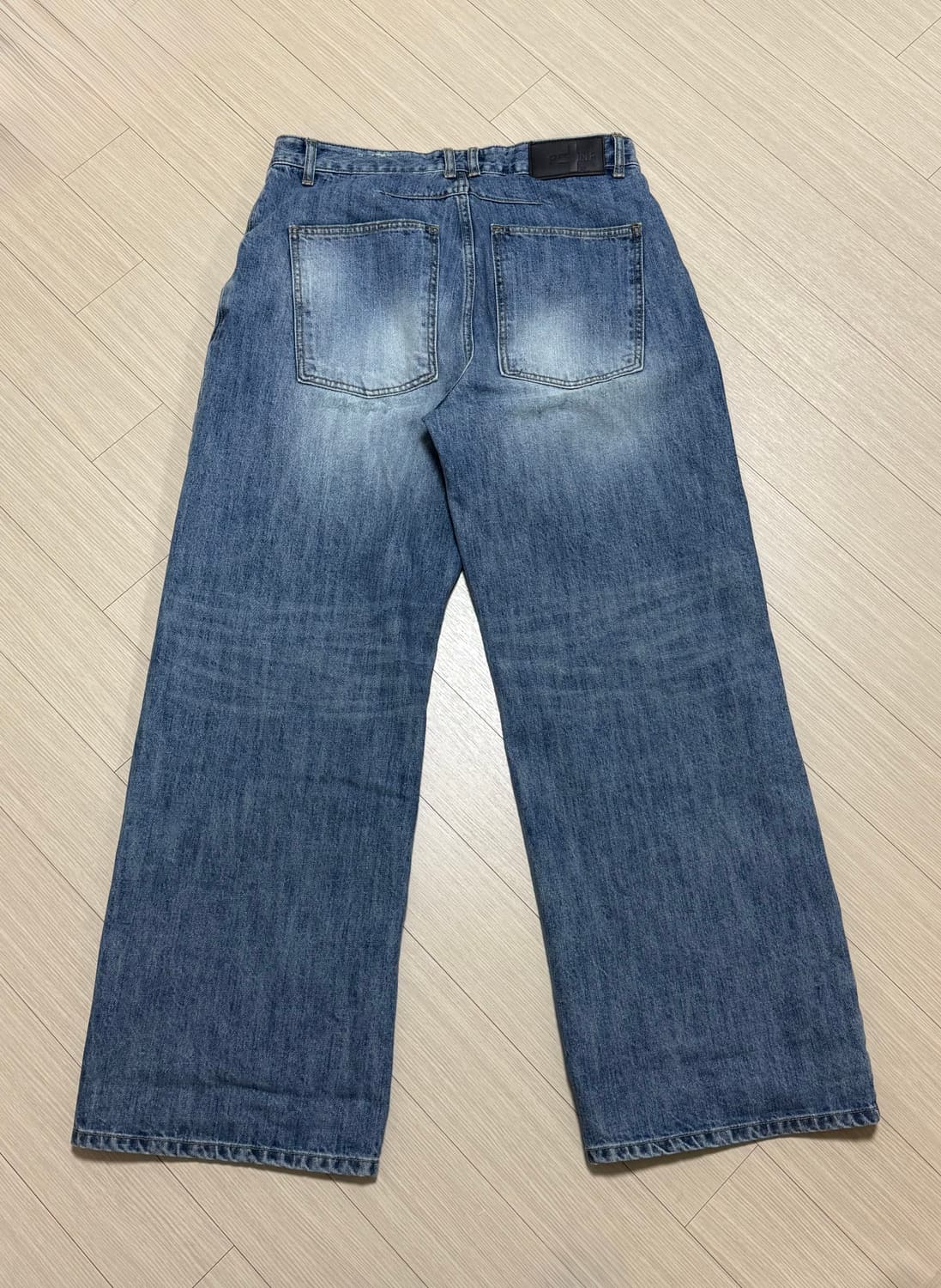 플리즈노팔로우 25Damaged Washing Wide Denim 상품이미지3