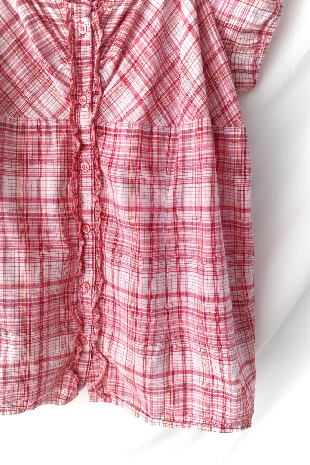 check frill half blouse 상품이미지4