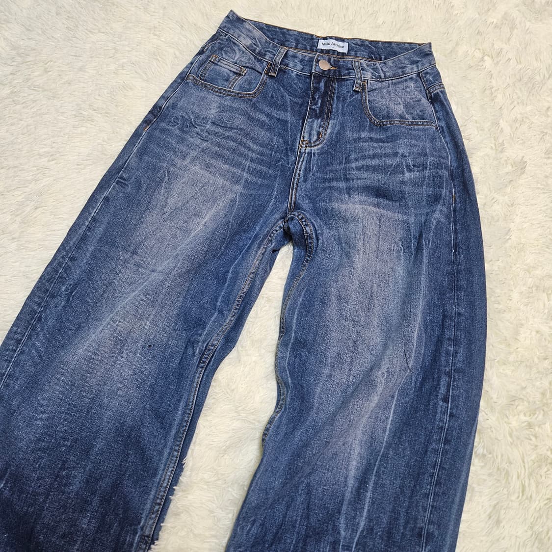 밀로아카이브 24ss 리플렉트 커브드 데님 팬츠 M size 상품이미지4