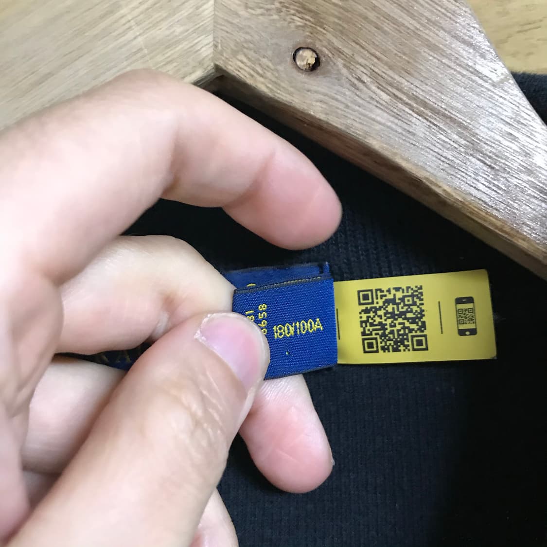 폴로 신형라인 큐알정품 검정 면코튼 반집업 상품이미지4