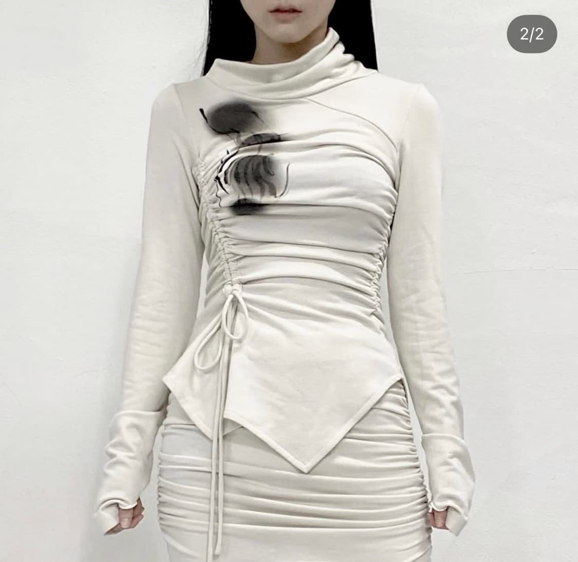 kod x kashiko 카시코 셔링 탑 블랙 상품이미지4