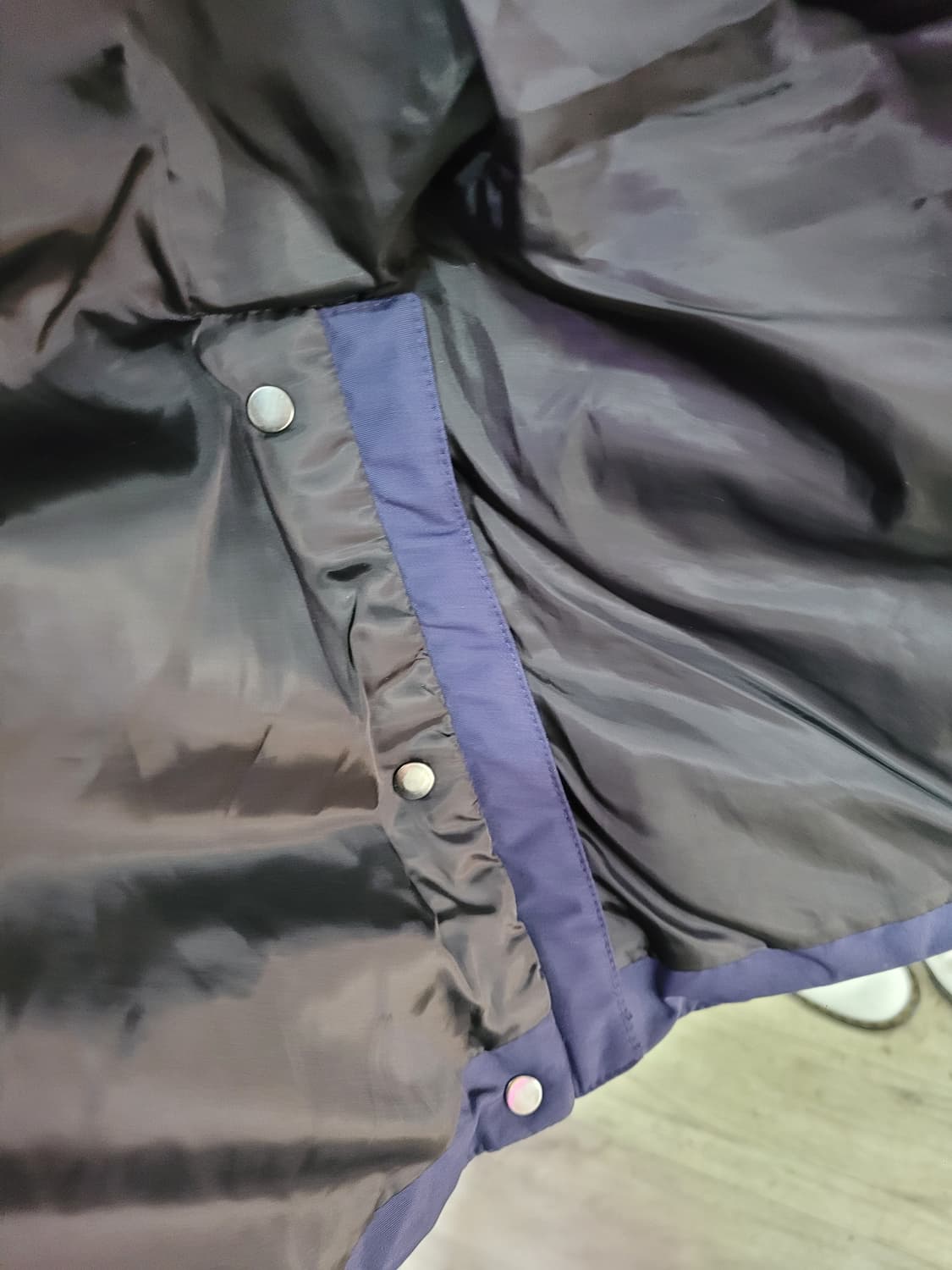 BASQUIAT 바스키아 네이비 롱 패딩 오리털 퍼 분리형 상품이미지8