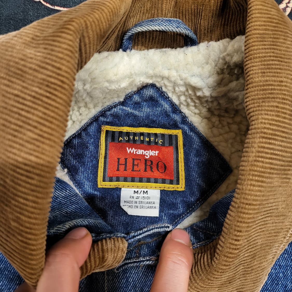 90s 랭글러 히어로 데님 자켓 (M) 상품이미지4