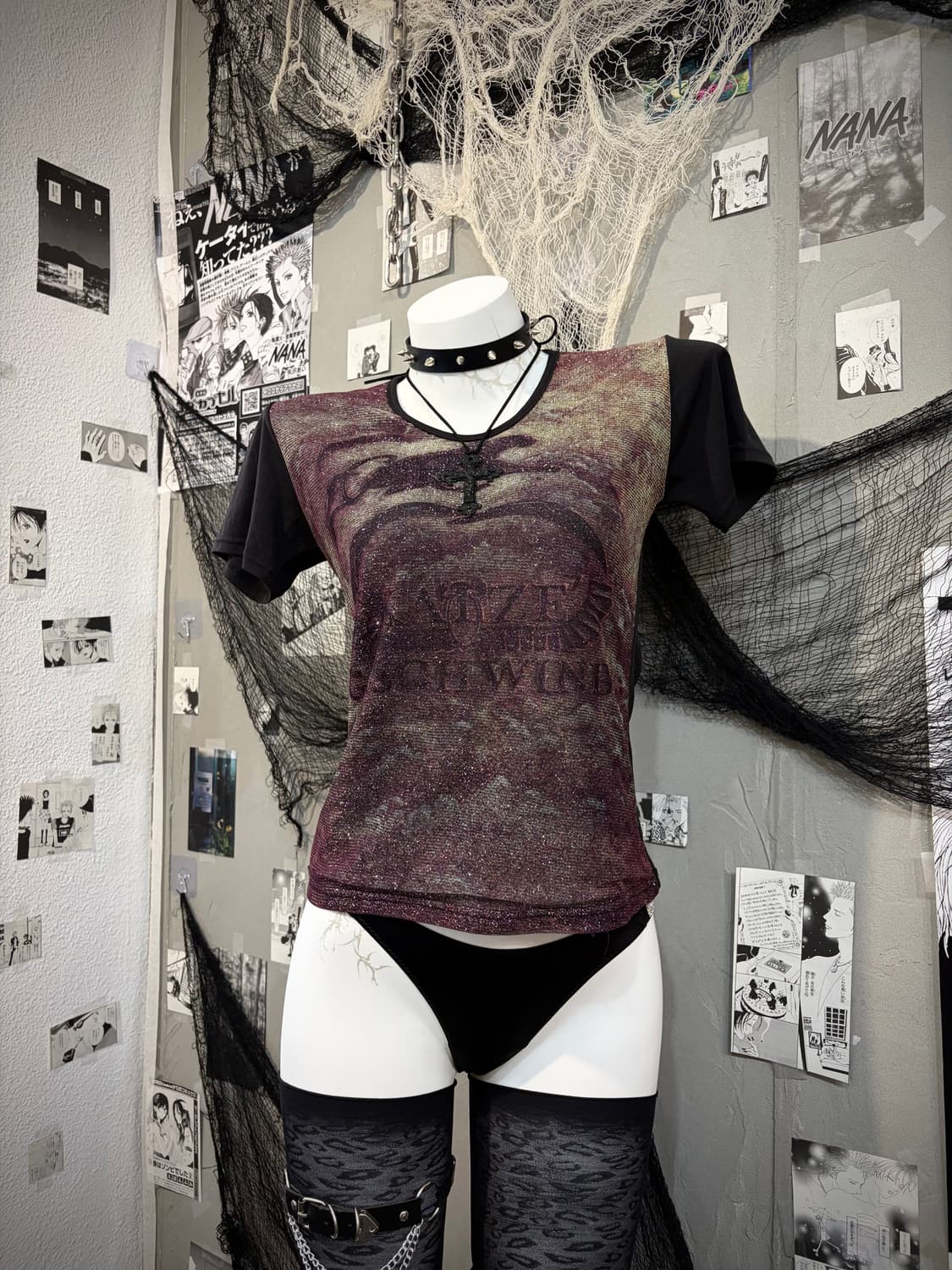 Grunge Glitter Oriental mesh sleeve 상품이미지4