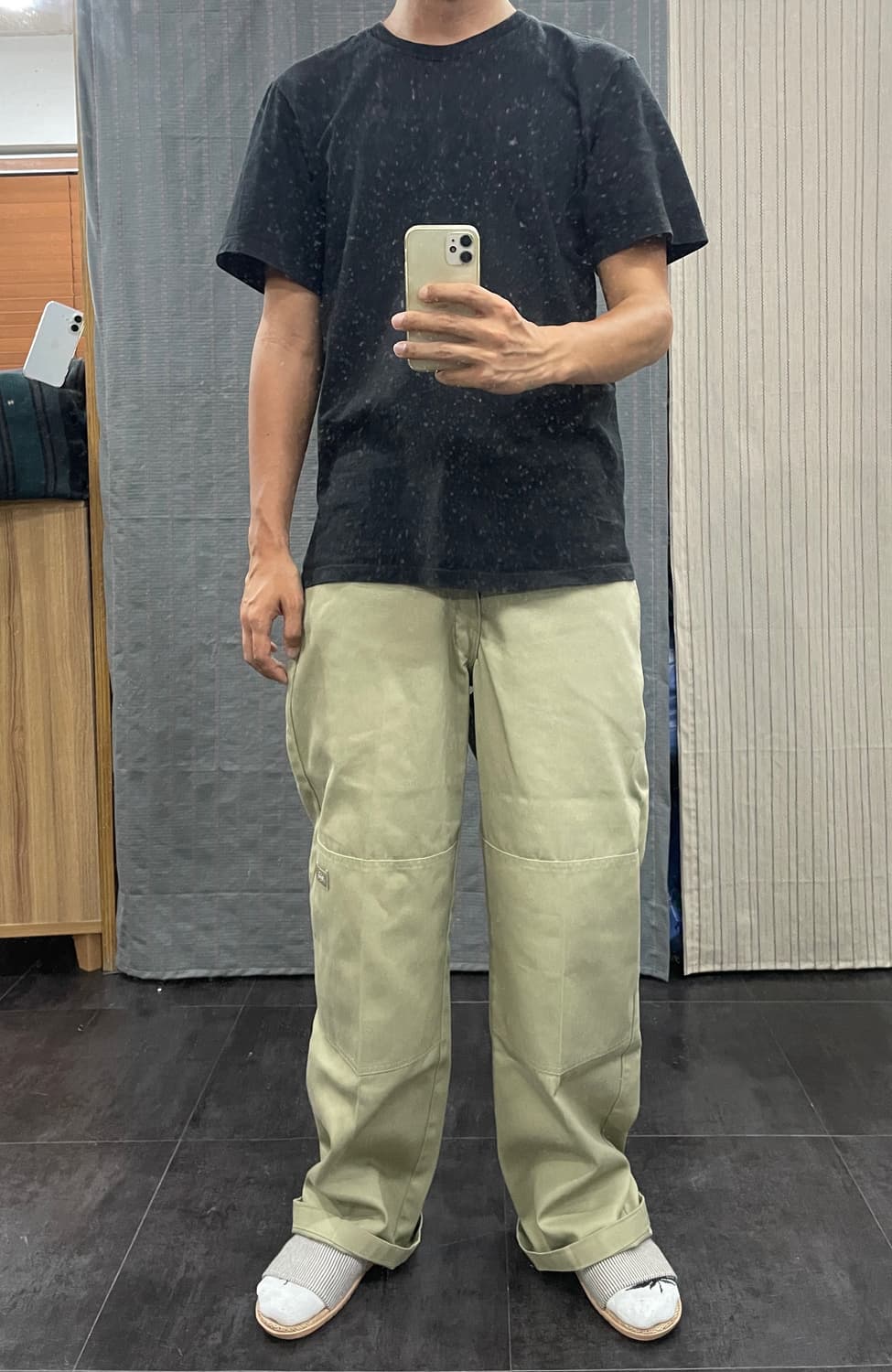 [32] 디키즈 더블니 카키 컬러 새상품급 상품이미지1