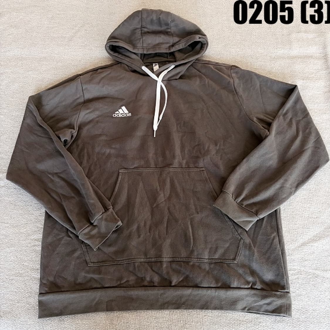 [XL] 아디다스 차콜 삼선 로고 베이직 후드티 0205(3) 상품이미지1