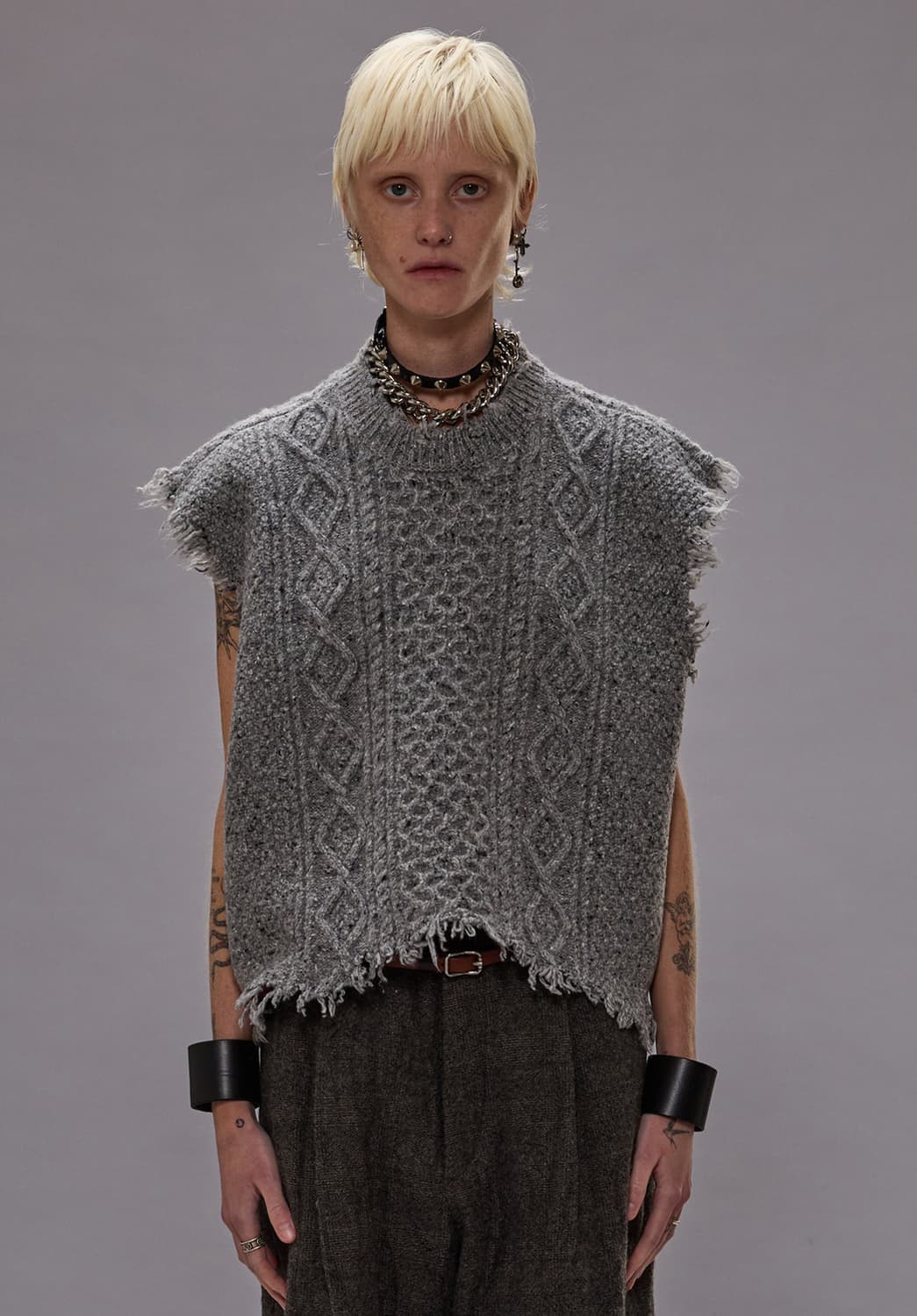 r13 케이블 스웨터 베스트 s 상품이미지1