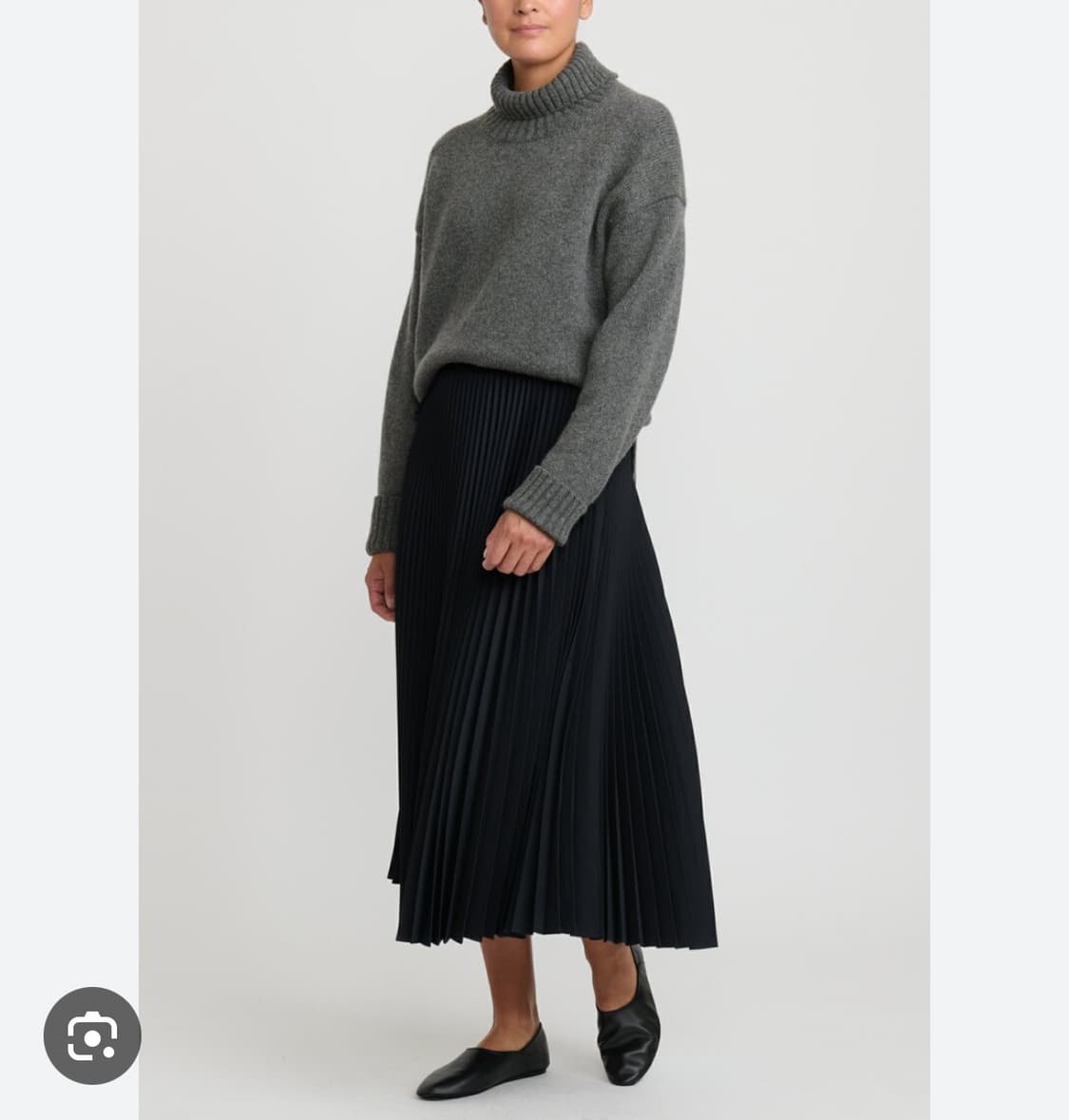 질샌더 JIL SANDER 플리츠 워랩 레더 벨트 미디 스커트 34  컬 상품이미지9