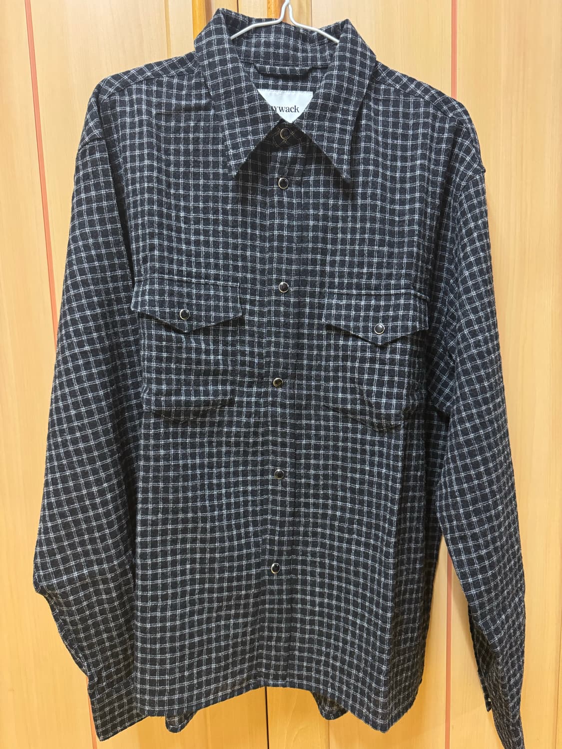 (새제품) 25SS 토니웩 체크 울 웨스턴 셔츠 L 상품이미지1
