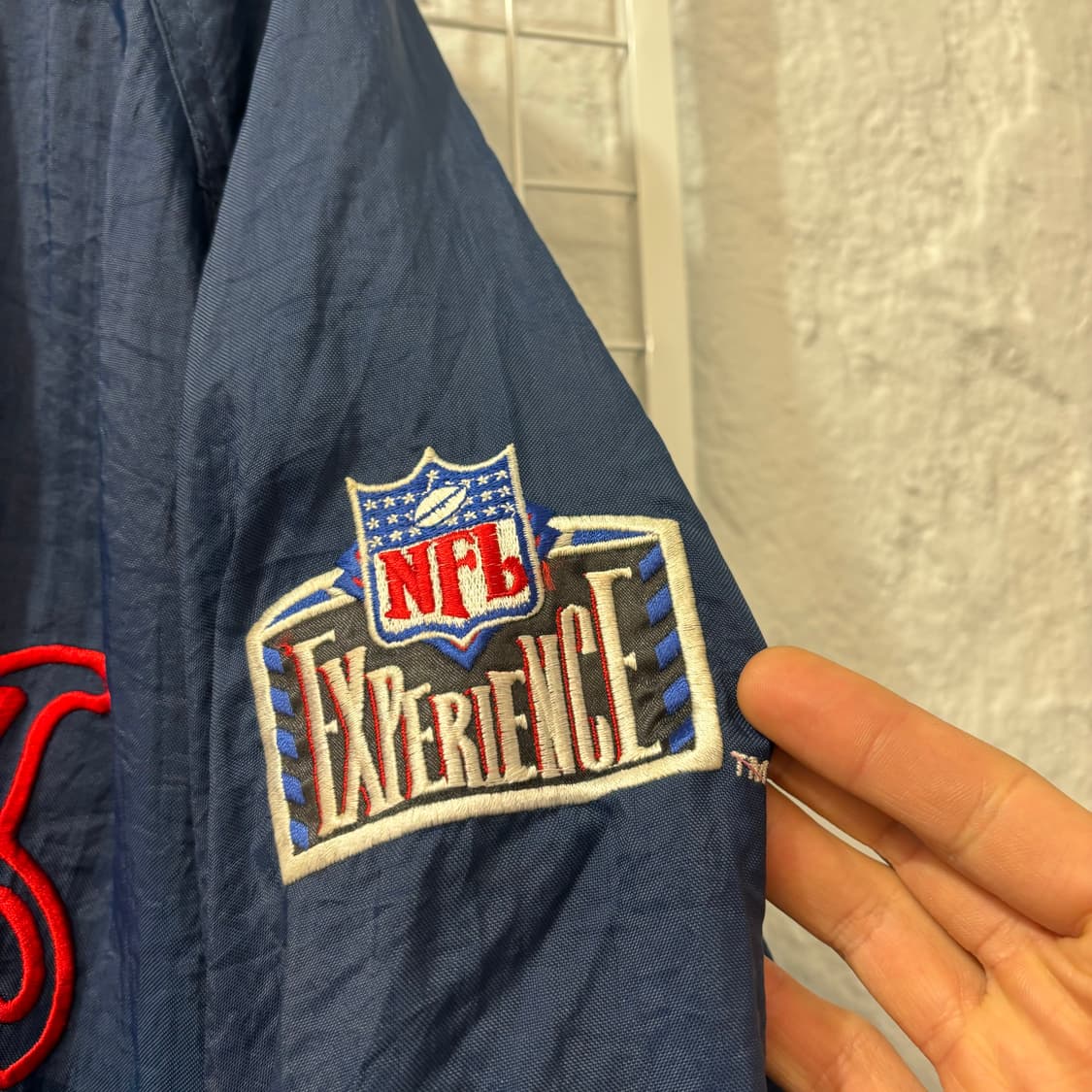 90s 프로 플레이어 올드스쿨 뉴잉글랜드 패트리어츠 웜업 M 상품이미지6