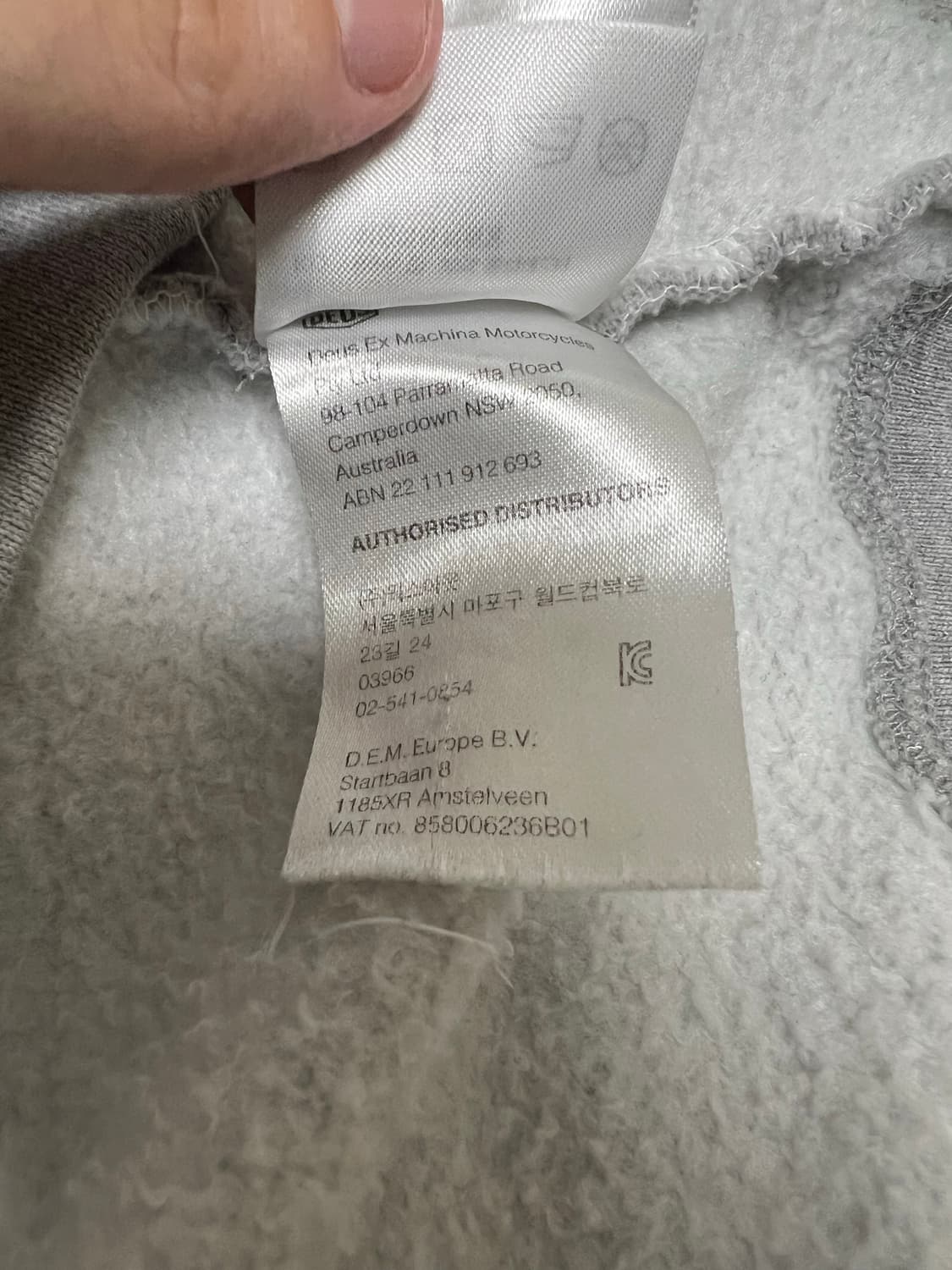 데우스 엑스 마키나 서울 어드레스 그레이 후드 상품이미지5