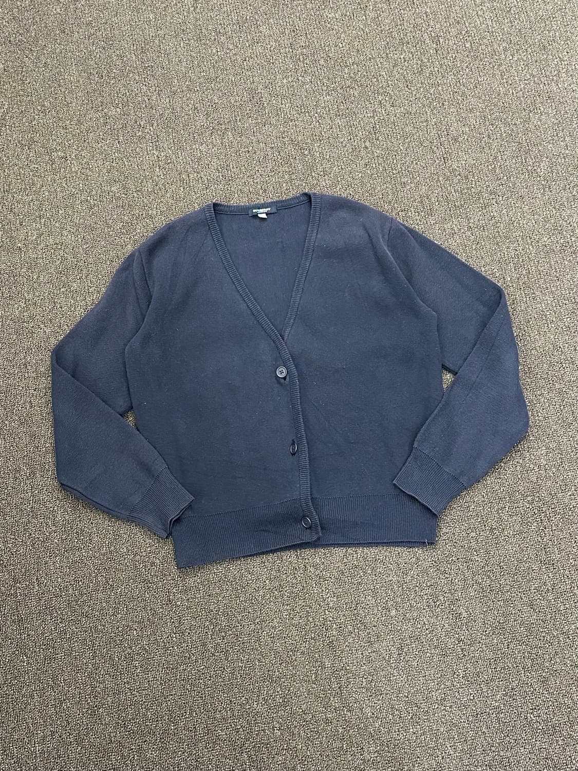 160)Burberry vintage 여성 네이비 브이넥 가디건 상품이미지1