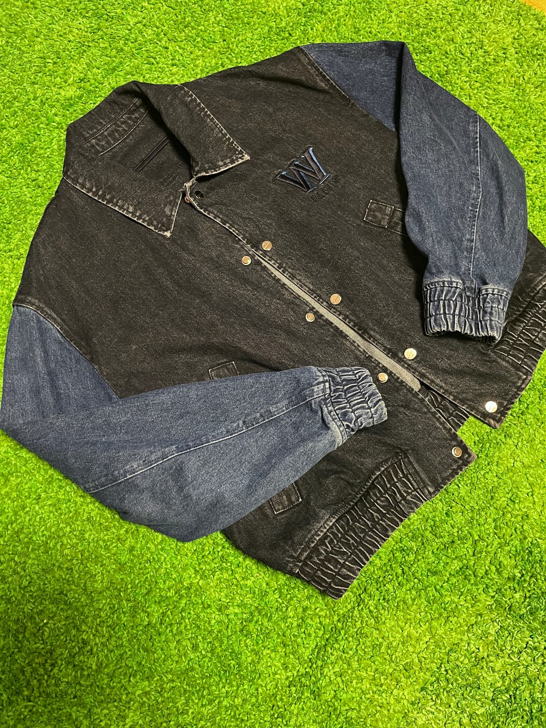 우영미 데님 바시티 자켓 상품이미지10