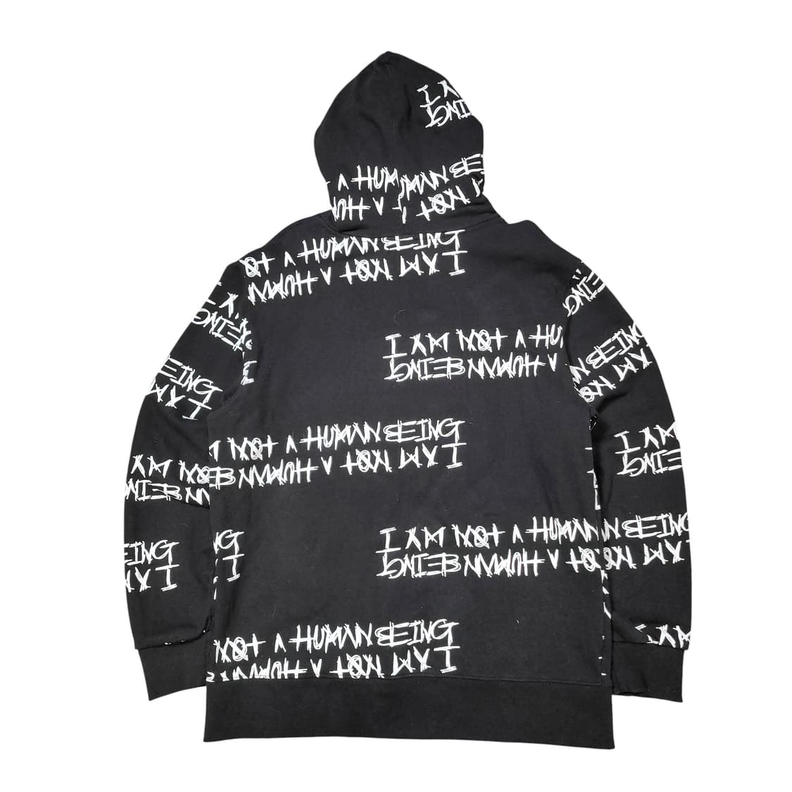 아임낫어휴먼비잉 레터링 멀티로고 후드티 상품이미지4