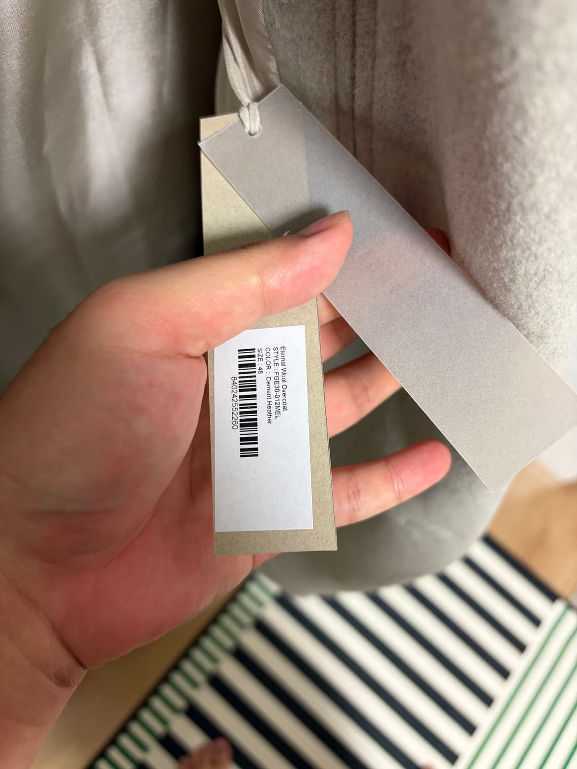 피어오브갓 이터널 컬렉션 더블브레스티드 울 오버코트 시멘트 헤더 상품이미지9