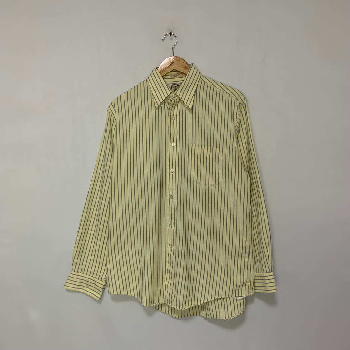 엘엘빈 빈티지 옐로우 스트라이브 오버핏 셔츠 상품이미지1