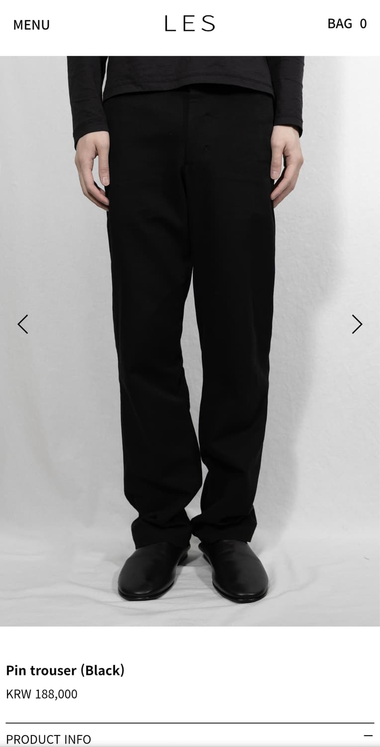 (구매)les pin trouser(black) 2 사이즈 구합니다@@ 상품이미지1