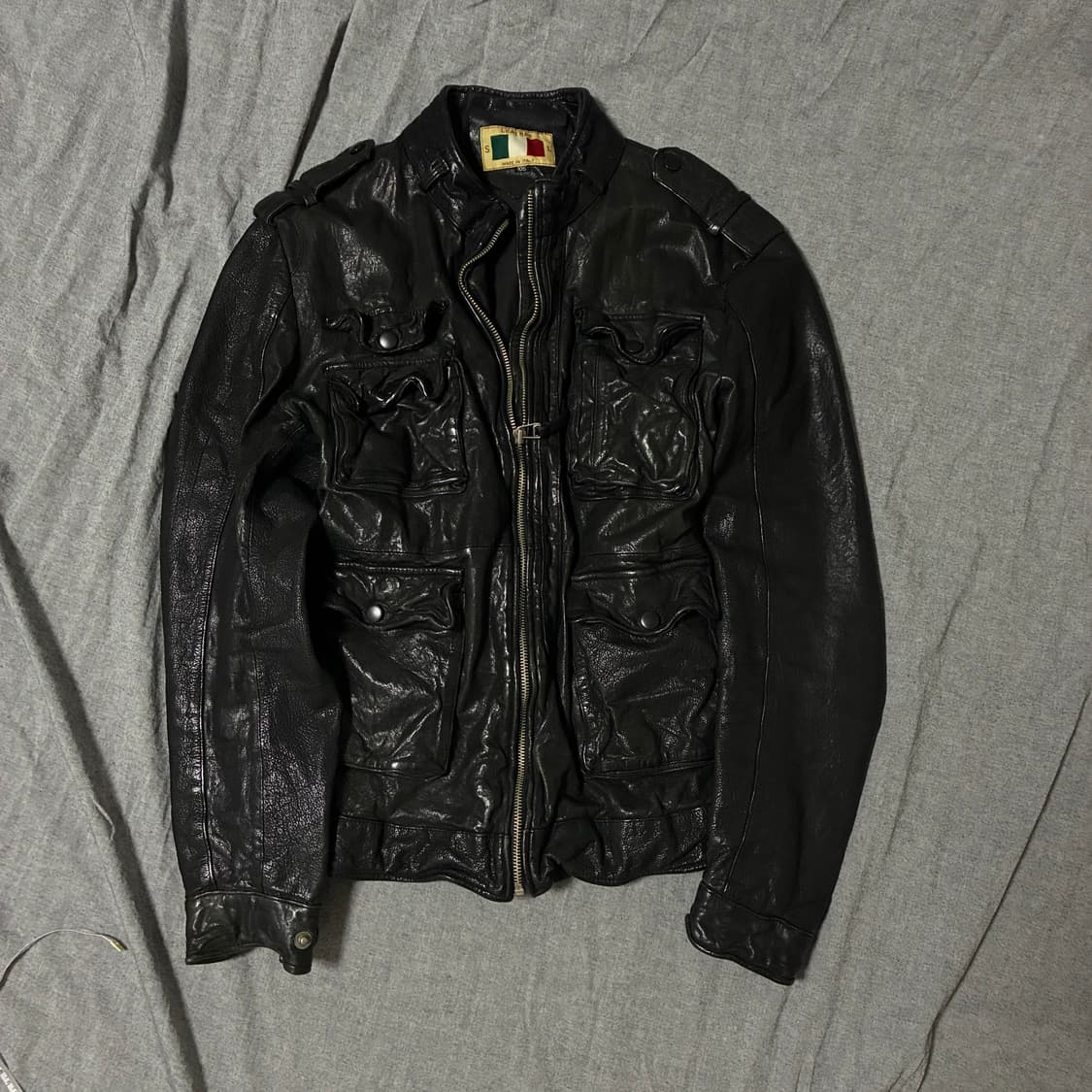 이태리 양가죽 포켓 가죽 자켓 상품이미지1