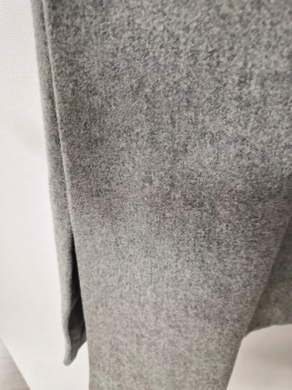 [정품] 띠어리(Theory) 울 x 램스킨 리얼 가죽 배색 롱 코트 상품이미지5