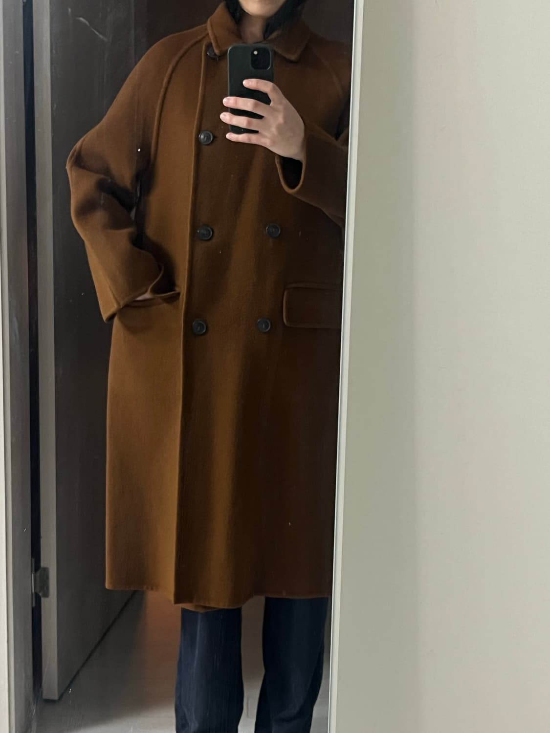 (새상품)핸드메이드 카멜 코트 상품이미지1