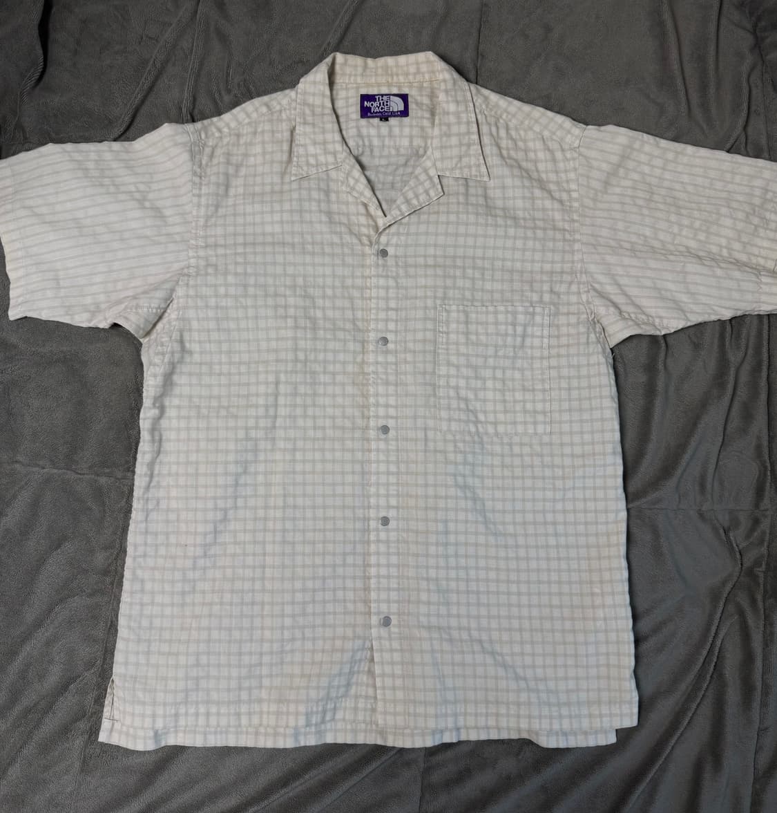 [L] 노스페이스 퍼플라벨 체크 반팔셔츠 상품이미지1