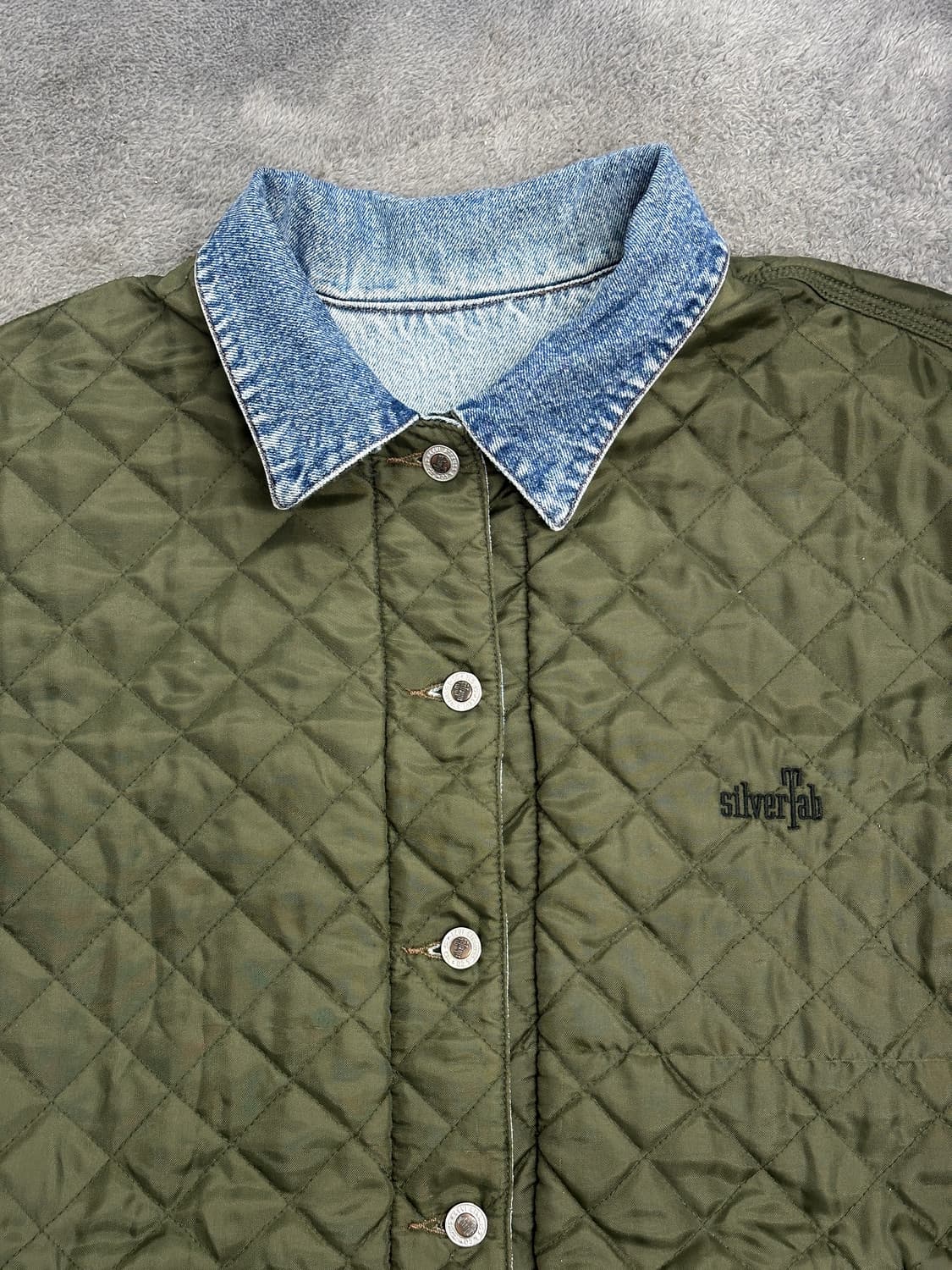 90s 리바이스 실버탭 리버시블 데님 퀼팅 자켓 L 상품이미지6