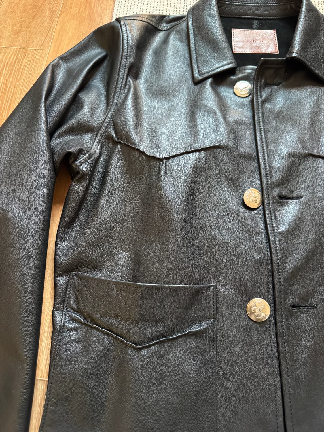 더 레터스 레더 웨스터 콘초 자켓 상품이미지3