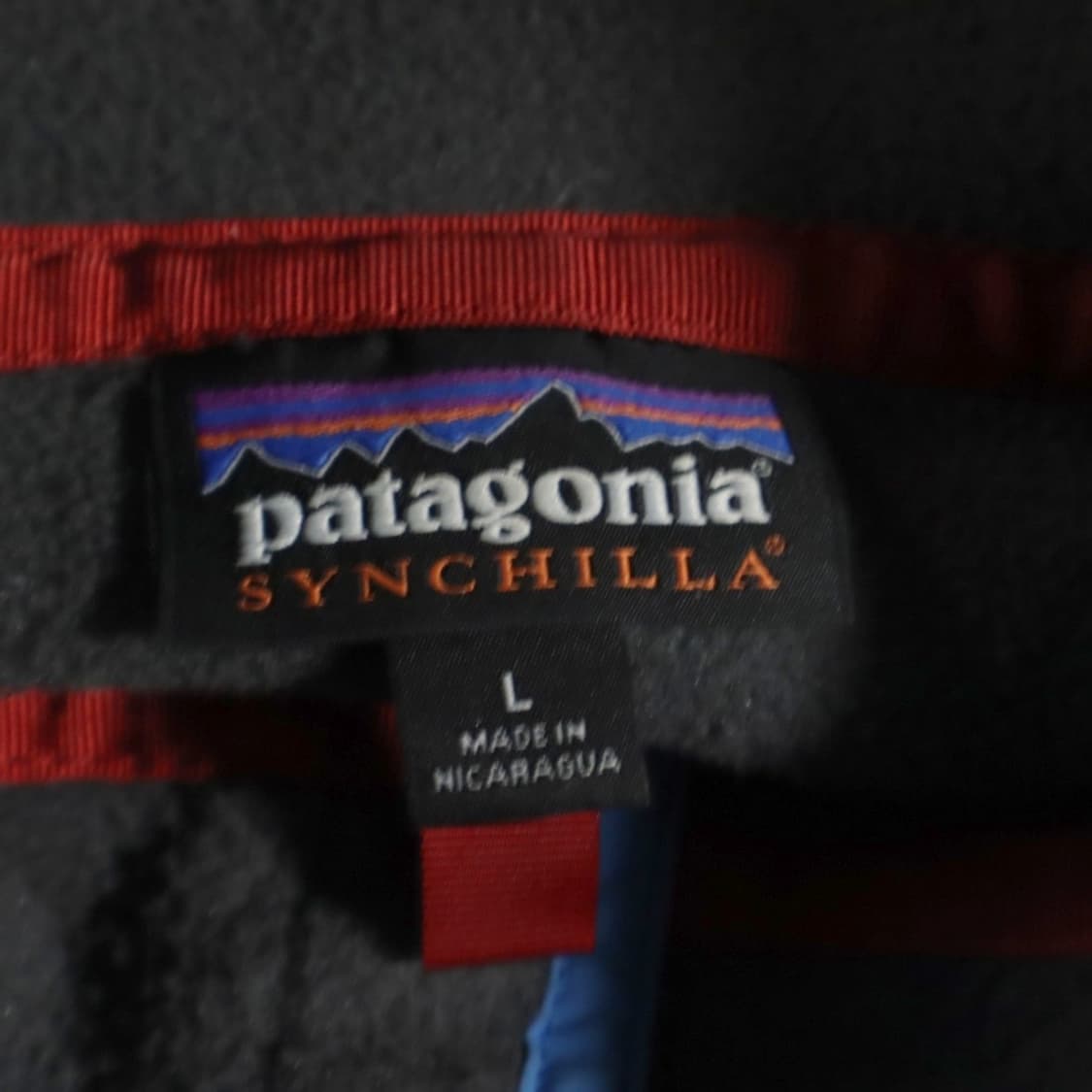 94FW 파타고니아 빈티지 후드 신칠라 스냅-T 차콜 블루 플리스 상품이미지3