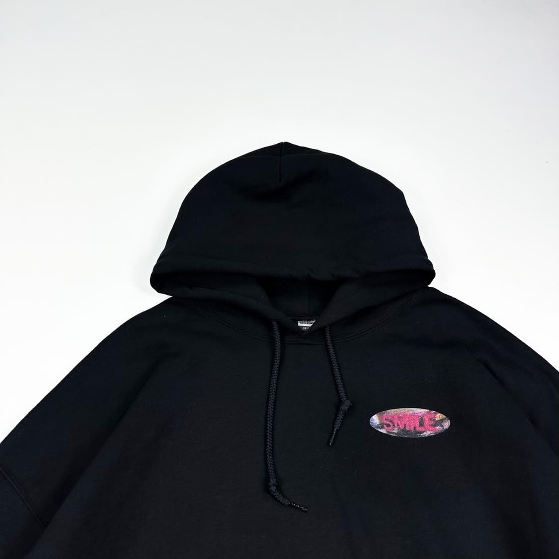 길단 박스 로고 블랙 박시 후드티 (XXL) 상품이미지1