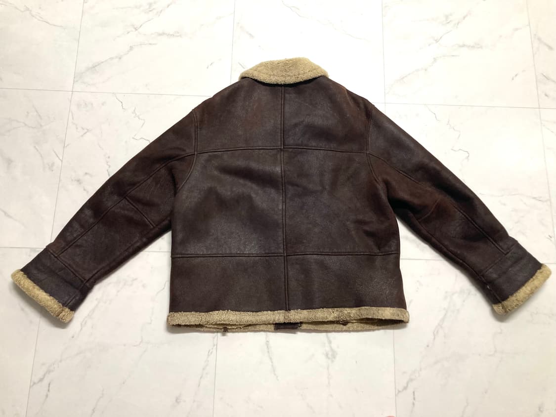 90s 램스킨 양가죽 순양모 쉐르파 무스탕 100-105 상품이미지2