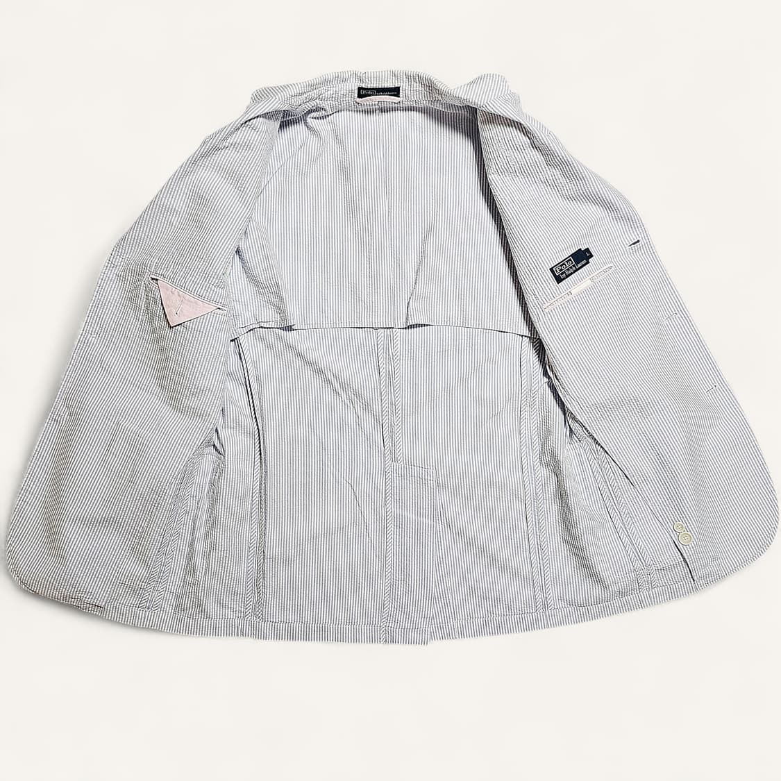 [L(105)][폴로 랄프로렌]00's시어서커 스트라이프 3버튼 블레이져 상품이미지6