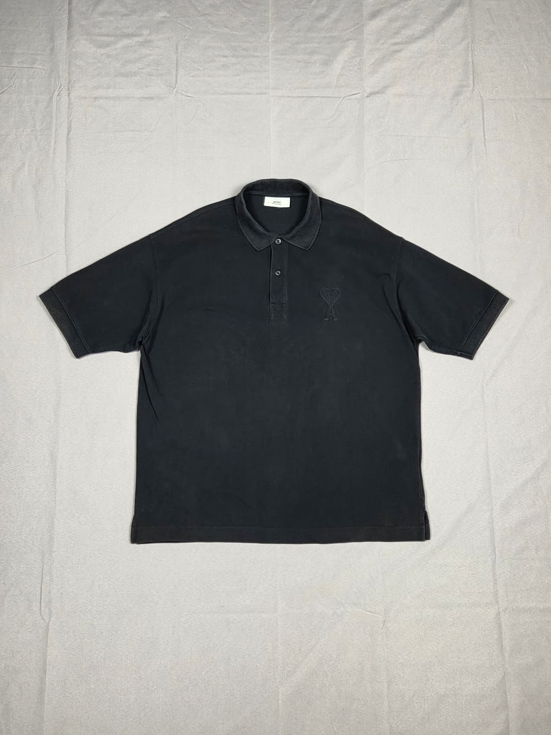 [아미] 톤온톤 아미 드 쾨르 하트 로고 오버핏 카라티 | S00086 상품이미지1