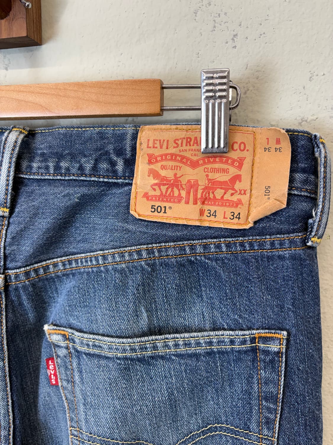 리바이스 빈티지 501 워싱 데님팬츠 상품이미지7