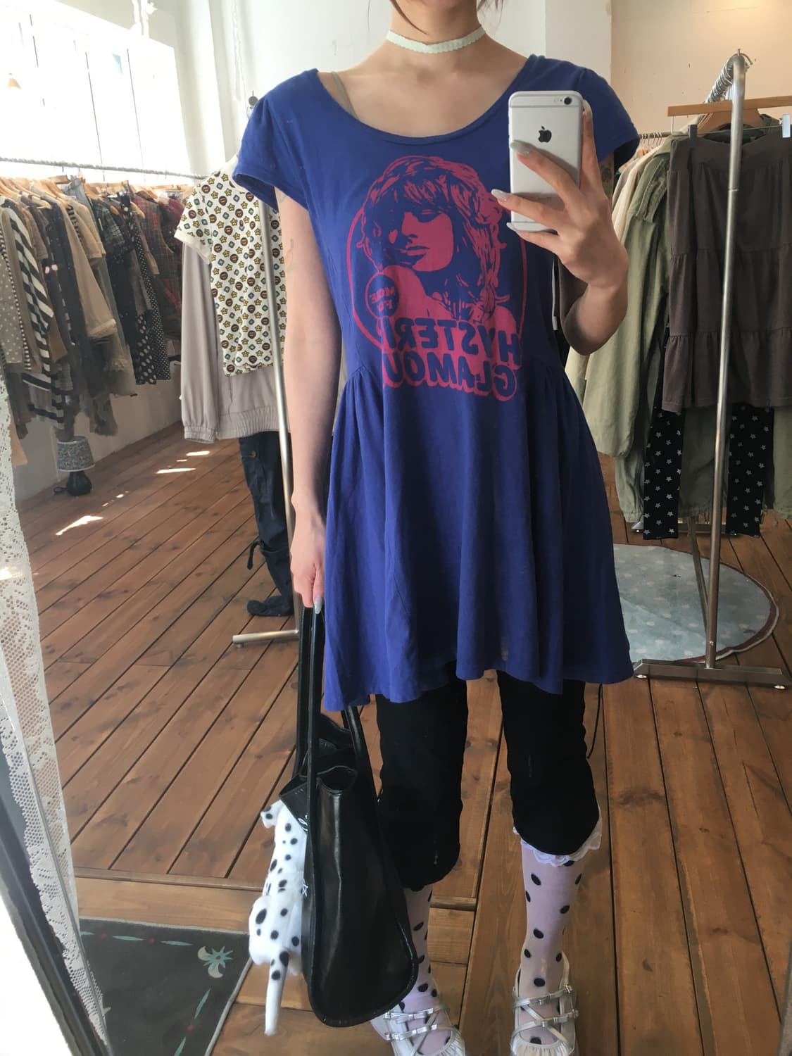 히스테릭글래머 히스걸 블루 핑크 원피스 상품이미지5