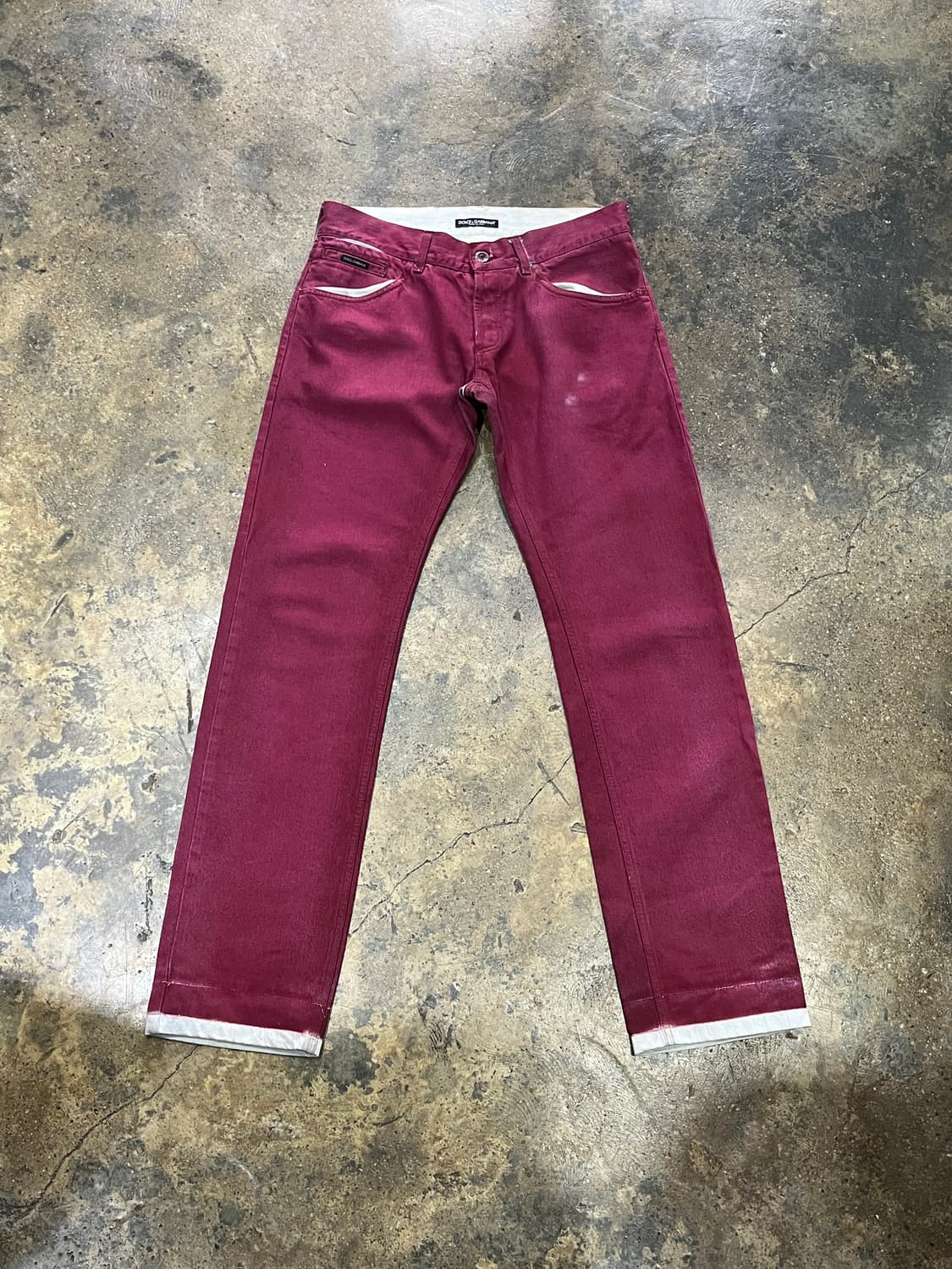 2005 Dolce & Gabbana Red Painted Jean 상품이미지2