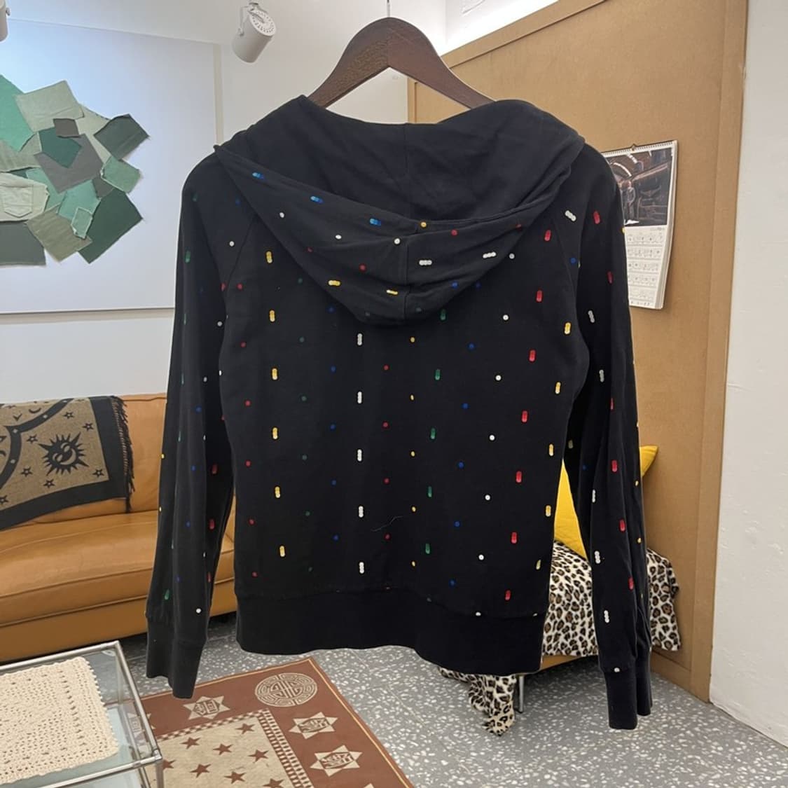 나이키 희귀 Y2K 레인보우 도트 리버시블 슬림 후드집업 M C10210 상품이미지4