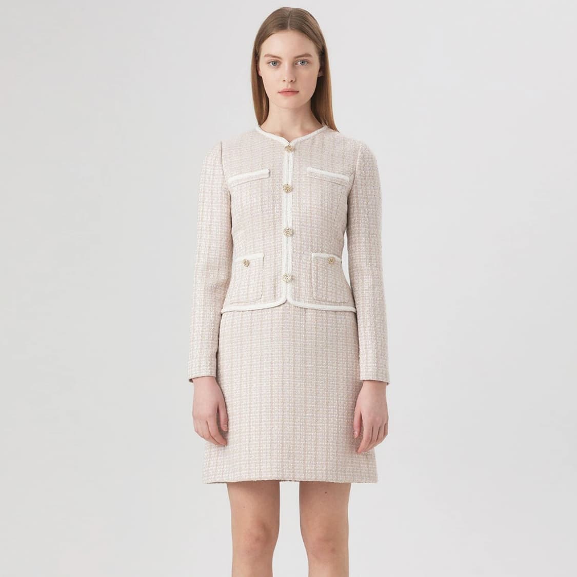 라인(LINE) 트위드원피스 55 새상품 상품이미지1