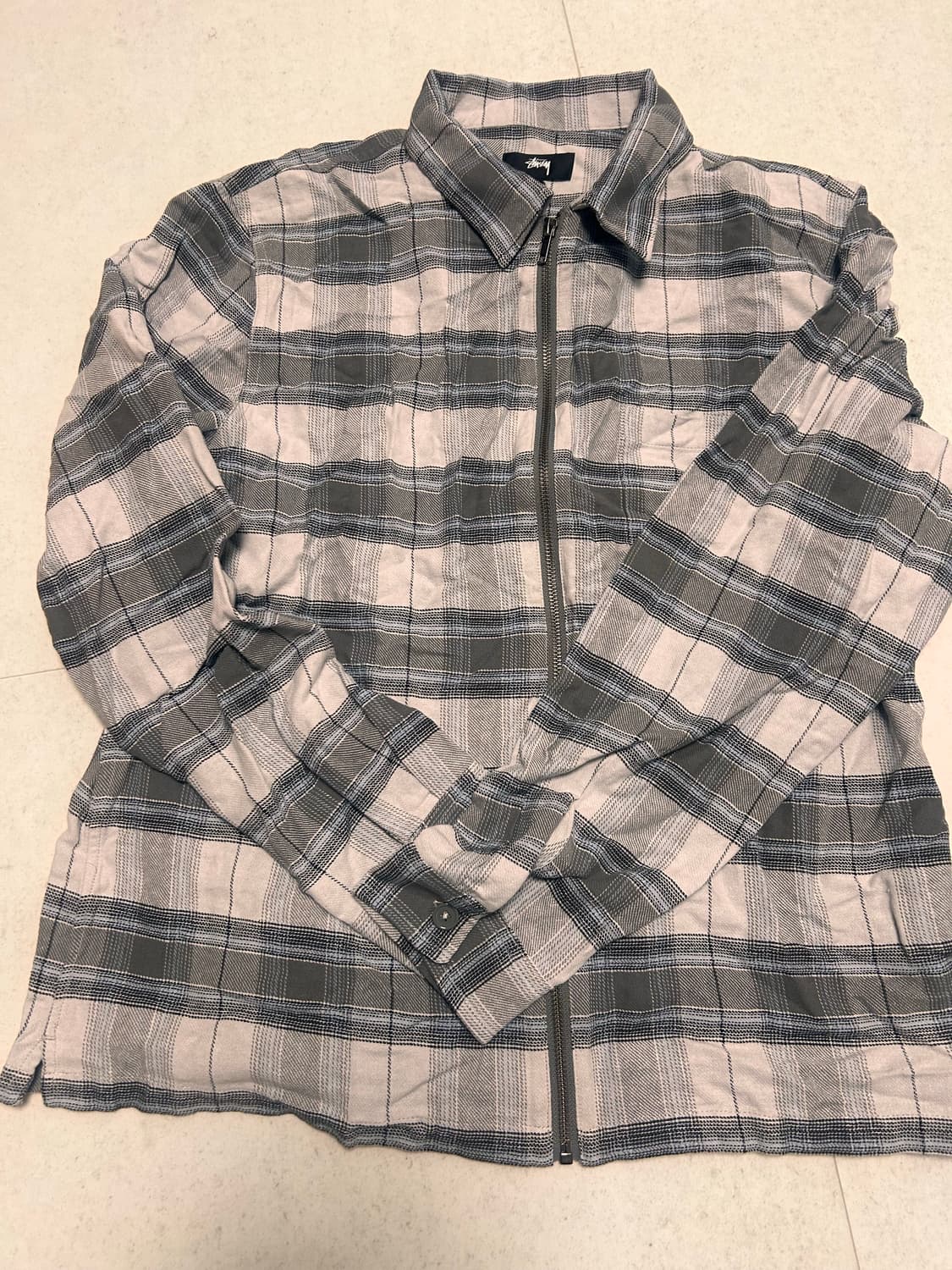 STUSSY HERITAGE PLAID ZIP LS SHIRT 상품이미지1