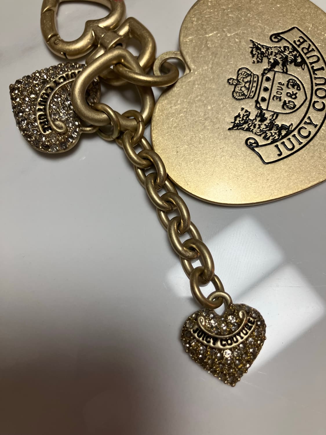 Y2K 쥬시 꾸뛰르 스와롭스키 참 하트 키링 Juicy Couture 상품이미지3