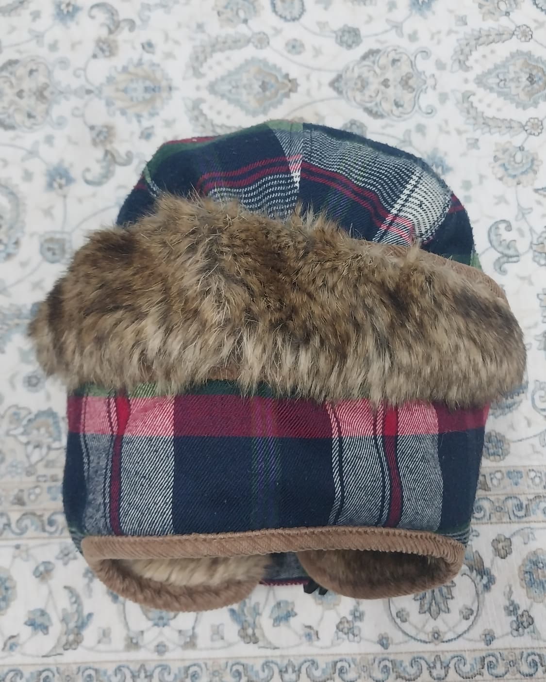 빈티지 체크 헌팅캡 귀달이 모자 상품이미지2