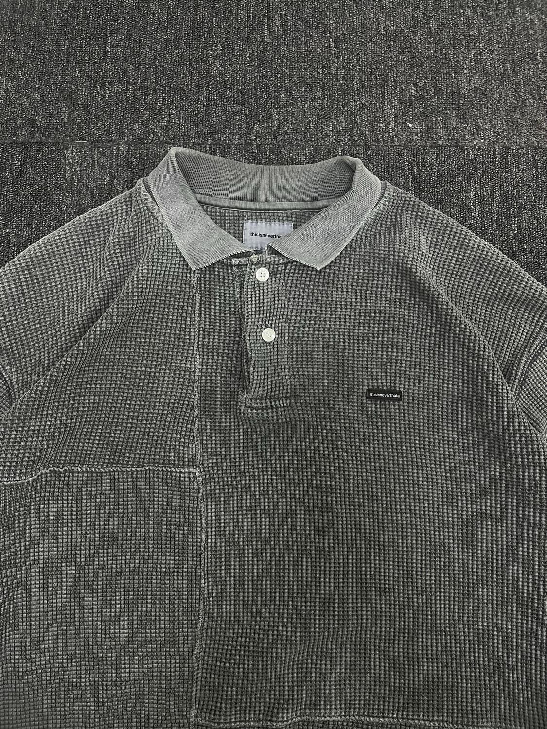 디스이즈네버댓 와플짜임 카라넥 티셔츠 상품이미지3