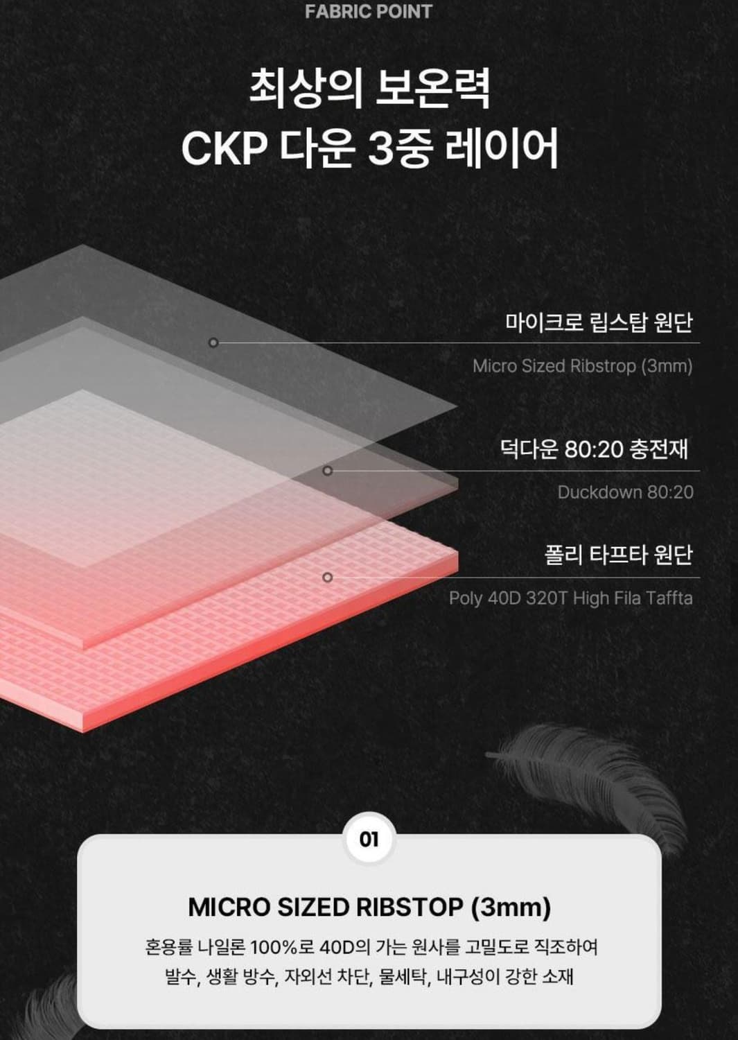 (우먼) 캘빈클라인 퍼포먼스 벌키 덕다운 패딩 블랙 (L) 상품이미지3