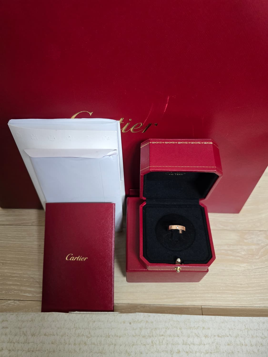 까르띠에 러브링 다이아 핑크골드 49호 새상품 상품이미지1